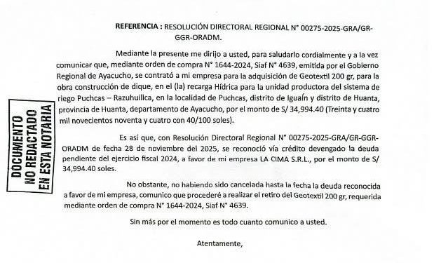 𝐀 𝐅𝐀𝐋𝐓𝐀 𝐃𝐄 𝐏𝐀𝐆𝐎 𝐏𝐑𝐎𝐕𝐄𝐄𝐃𝐎𝐑𝐀 𝐂𝐔𝐄𝐒𝐓𝐈𝐎𝐍𝐀 𝐆𝐄𝐒𝐓𝐈𝐎́𝐍 𝐃𝐄 𝐎𝐒𝐂𝐎𝐑𝐈𝐌𝐀 𝐘 𝐀𝐌𝐄𝐍𝐀𝐙𝐀 𝐂𝐎𝐍 𝐃𝐄𝐒𝐌𝐎𝐍𝐓𝐀𝐑 𝐏𝐑𝐎𝐘𝐄𝐂𝐓𝐎𝐒