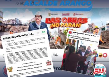 𝗝𝗘𝗘 𝗗𝗘 𝗛𝗨𝗔𝗠𝗔𝗡𝗚𝗔 𝗦𝗔𝗡𝗖𝗜𝗢𝗡𝗔 𝗔𝗟𝗖𝗔𝗟𝗗𝗘 𝗝𝗨𝗔𝗡 𝗖𝗔𝗥𝗟𝗢𝗦 𝗔𝗥𝗔𝗡𝗚𝗢 𝗖𝗢𝗡 𝗖𝗔𝗦𝗜 𝗦/ 𝟰𝟬𝟬 𝗠𝗜𝗟 𝗣𝗢𝗥 𝗜𝗡𝗙𝗥𝗜𝗡𝗚𝗜𝗥 𝗡𝗢𝗥𝗠𝗔𝗦 𝗘𝗟𝗘𝗖𝗧𝗢𝗥𝗔𝗟𝗘𝗦